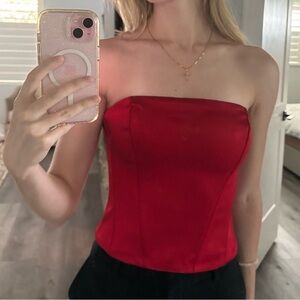 Aritzia Red Strapless Camisole